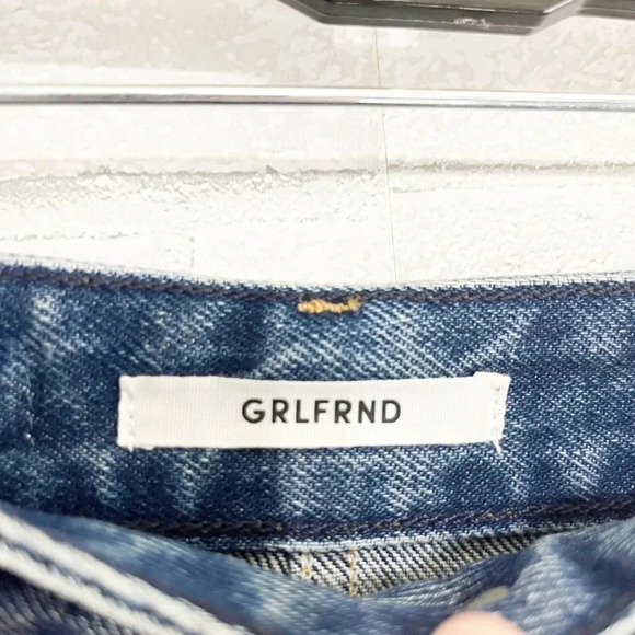Grlfrnd The Eva Short A Line Denim Skirt 100% Cotton Women's Waist Size 24 NWT - Picture 3 of 8